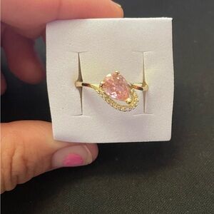Elegant Pink and Gold Ring